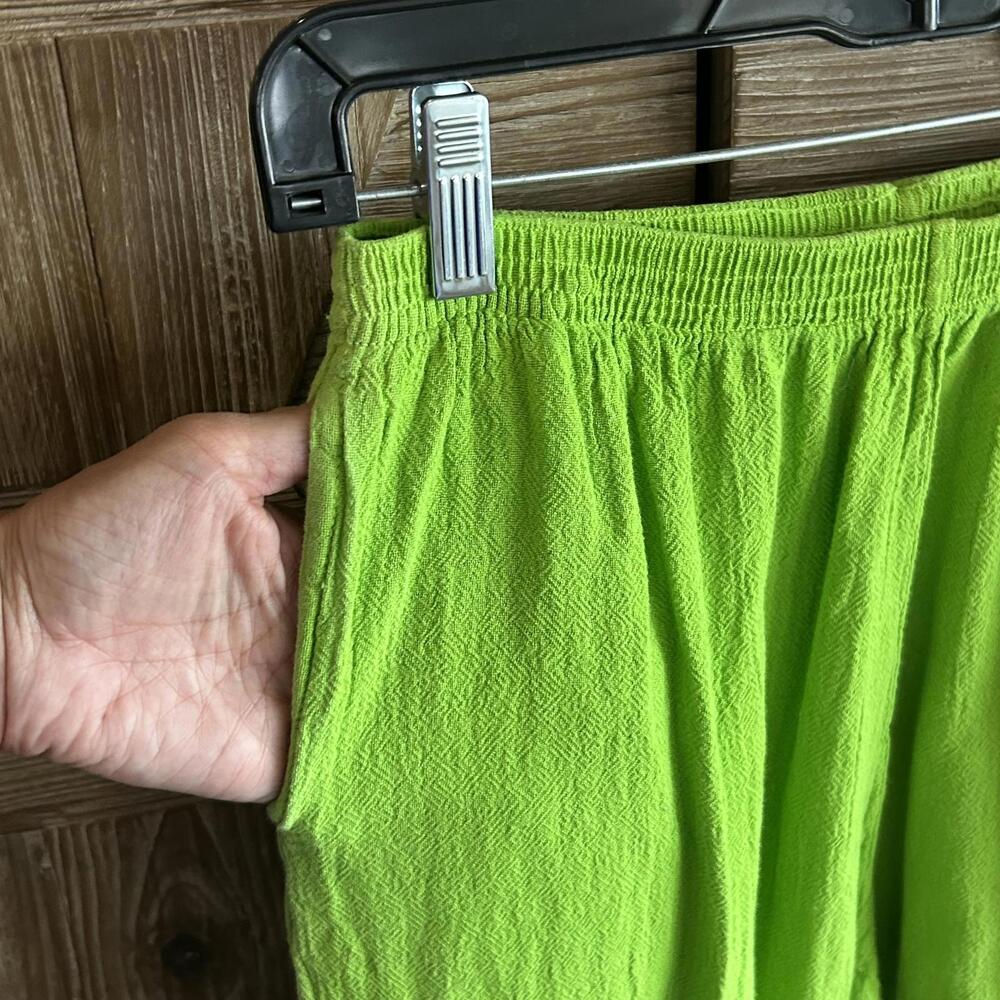 NWT Manta Del Lago Womens Casual Pants Sz Small Green Straight Leg Boho - Picture 2 of 2